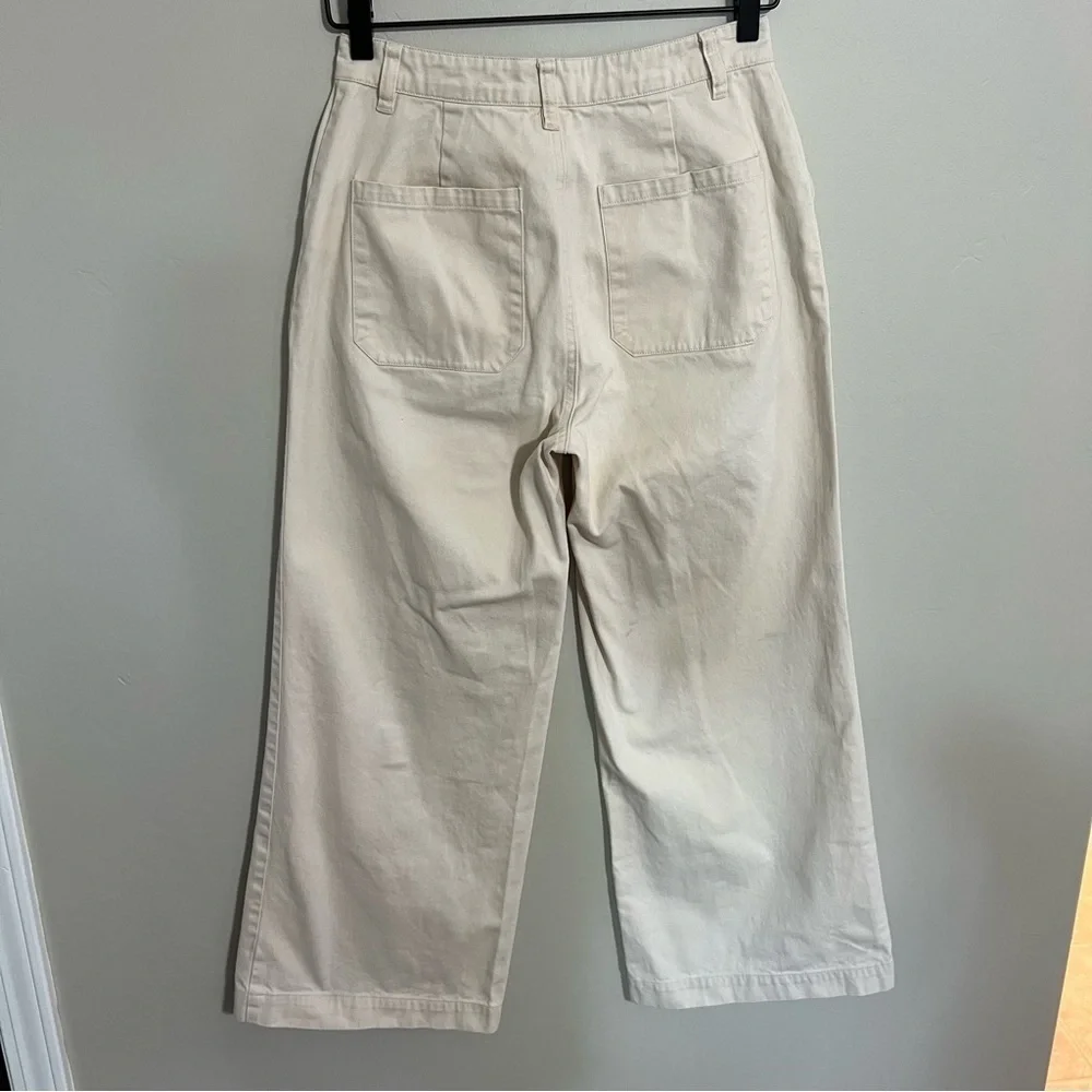 Rolla’s Wide Leg High Rise Off White Pants size 8 Short